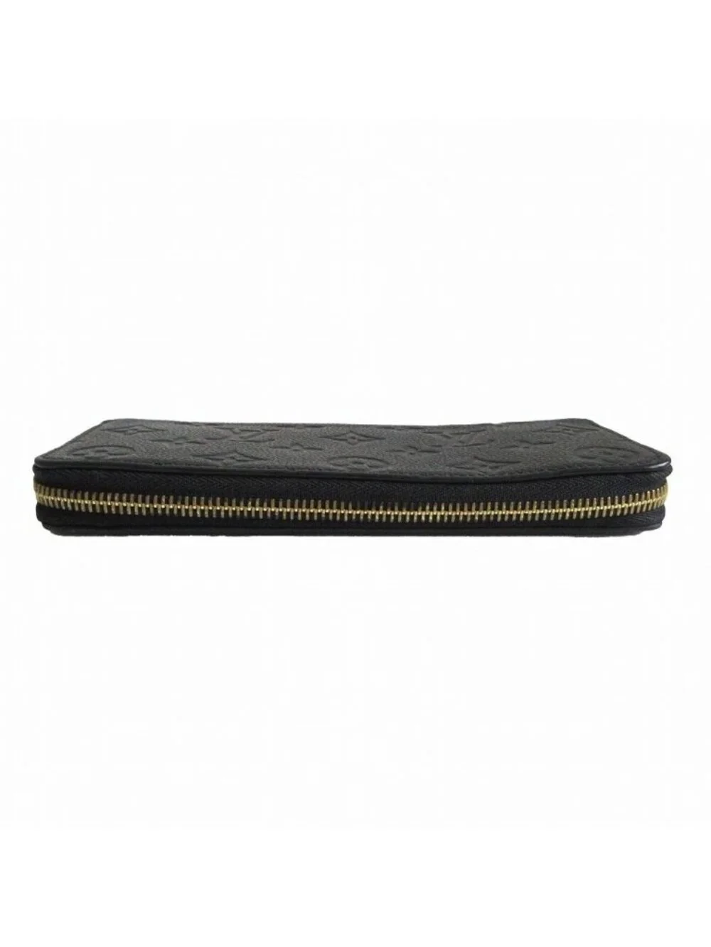 Louis Vuitton Wallet Monogram Empreinte Portefeuille Clemence Zip Around Black